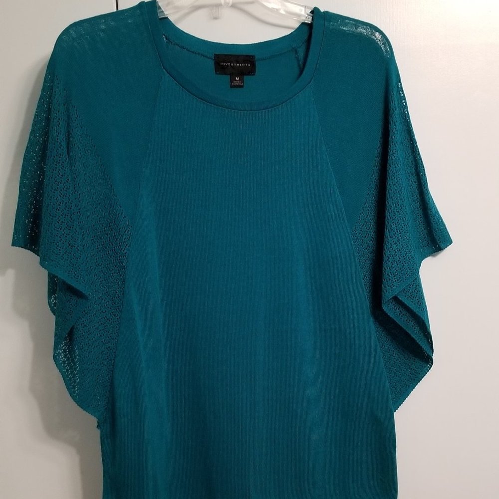 Investments Green lightweight sweater, medium